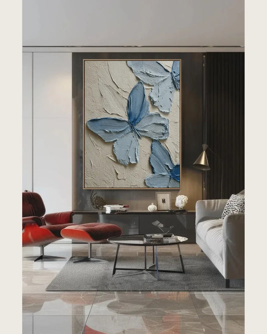 Blue Butterfly Canvas Art No.131
