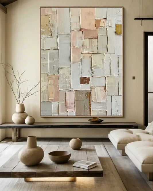 Earth Tone Minimalist Canvas Painting No.005