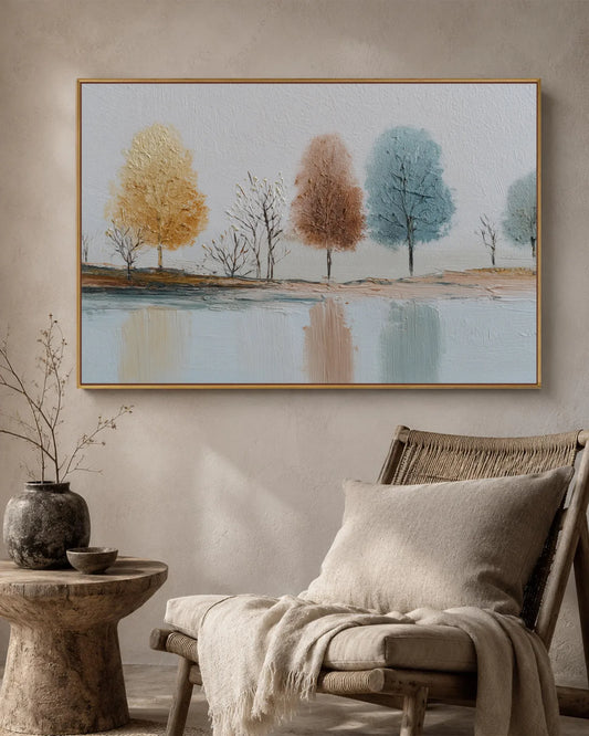 Horizontal Natural Tone Wabi Sabi Artwork No.124