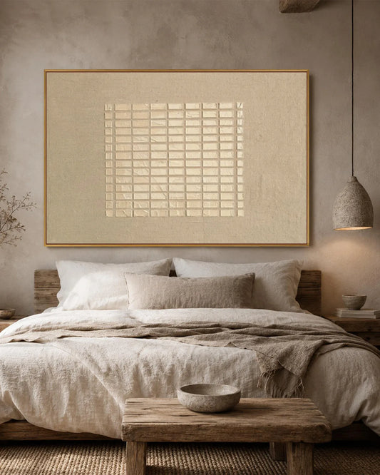 Horizontal Natural Tone Wabi Sabi Wall Decor No.126