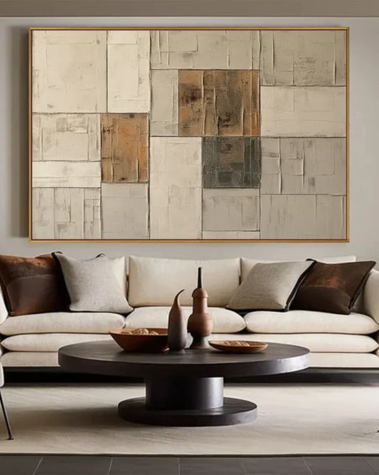 Horizontal Neutral Wabi Sabi Wall Art No.113