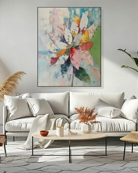Oversized Colorful Canvas Artwork for Dining Room No.038