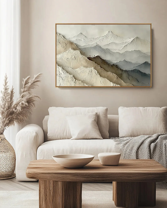 Oversized Neutral Wabi Sabi Canvas Painting No.167