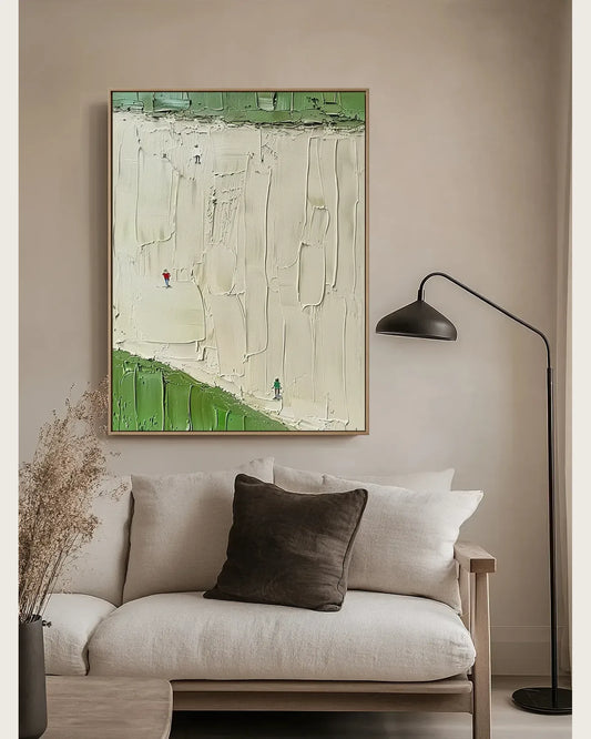 Warm Neutral Minimalist Canvas Painting No.055