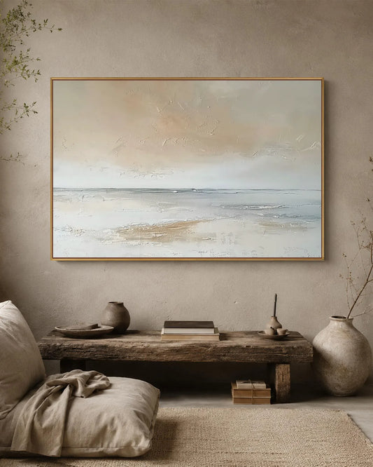 Wide Neutral Wabi Sabi Artwork No.189
