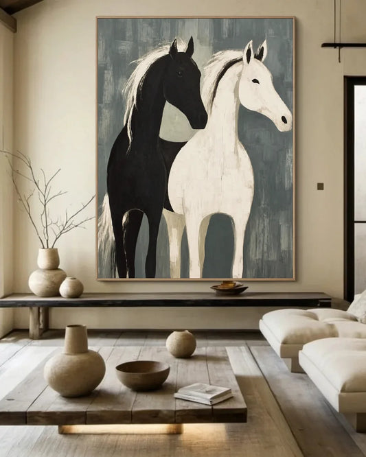Black And White Horses No.029