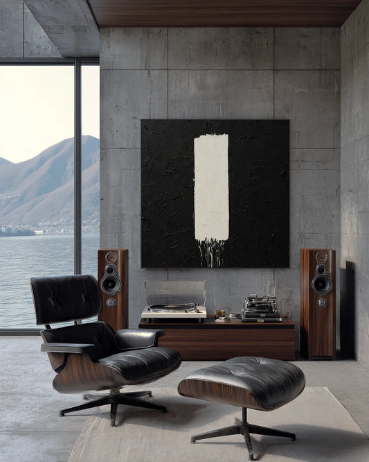 Black And White Square Painting No.014