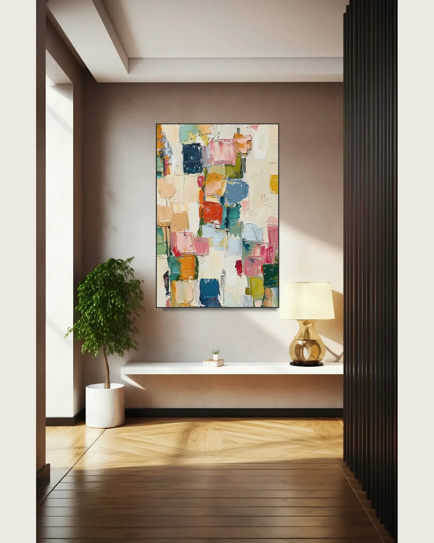 Abstract Colorful Art On Canvas for Bedroom No.005