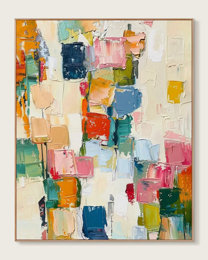 Abstract Colorful Art On Canvas for Bedroom No.005
