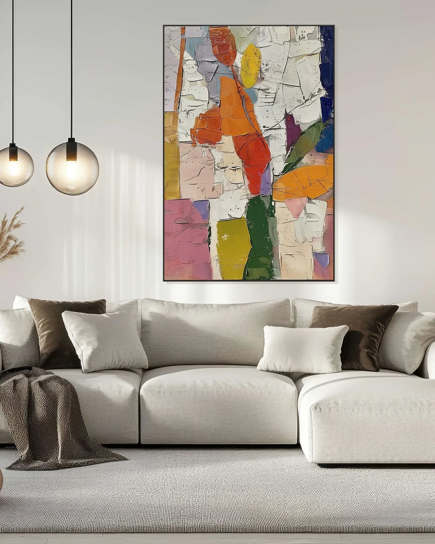 Abstract Colorful Canvas Art for Bedroom No.006