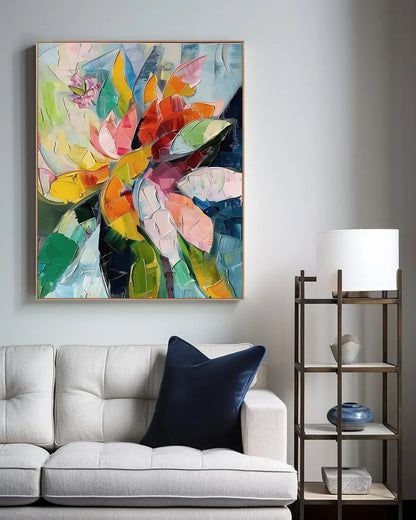 Abstract Colorful Canvas Artwork for Entryway No.010
