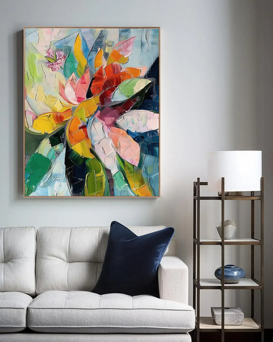 Abstract Colorful Canvas Artwork for Entryway No.010