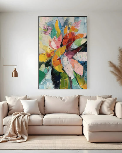Abstract Colorful Canvas Artwork for Entryway No.010
