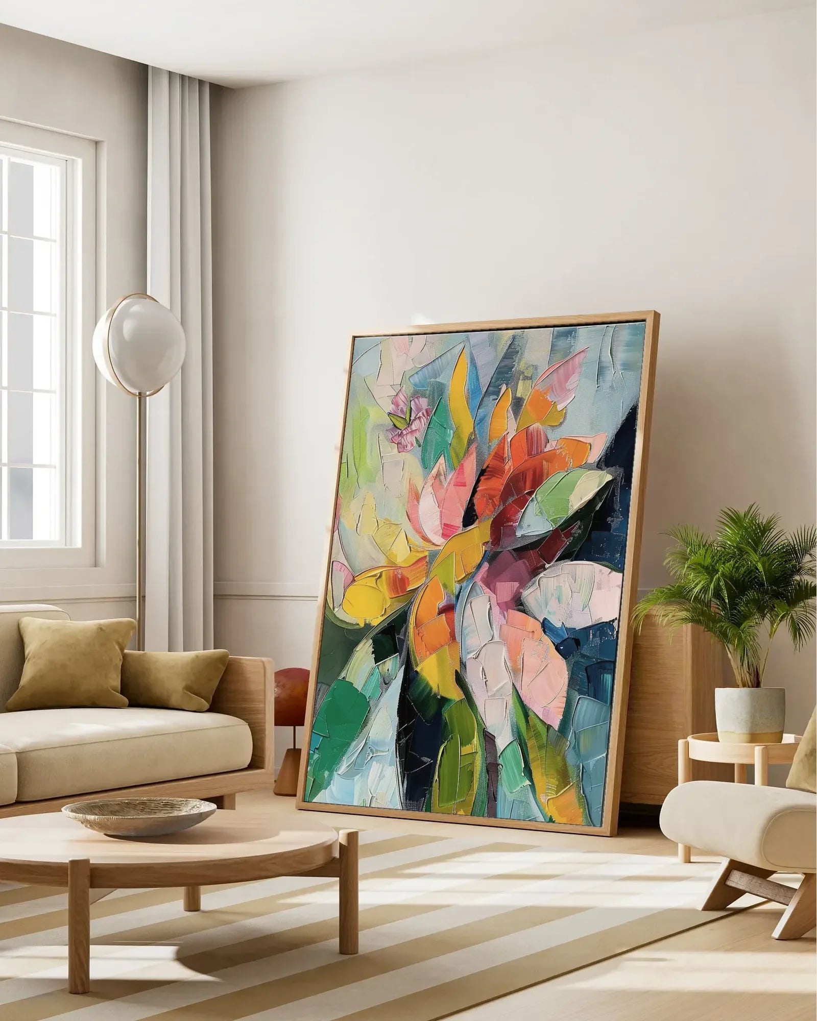 Abstract Colorful Canvas Artwork for Entryway No.010