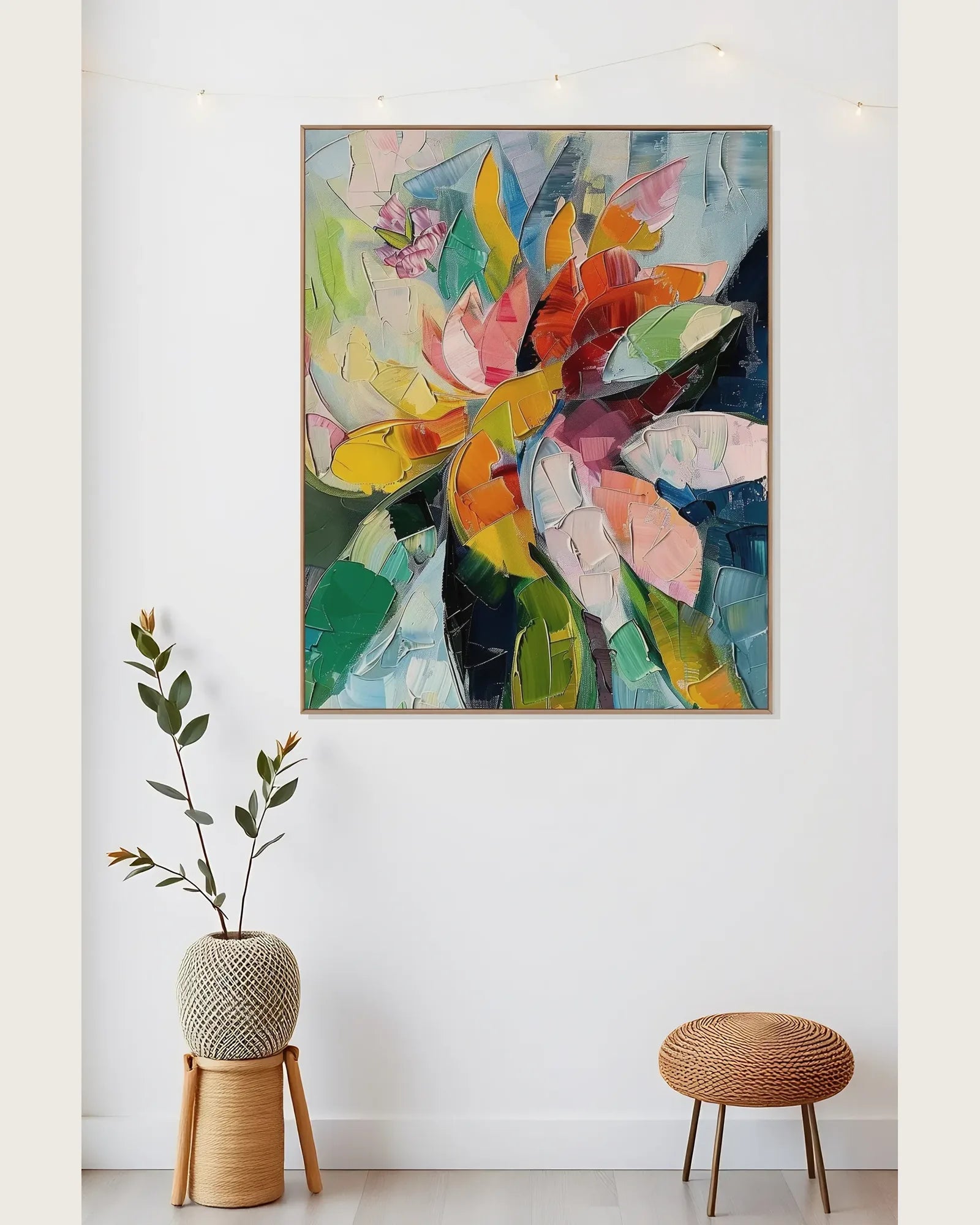 Abstract Colorful Canvas Artwork for Entryway No.010