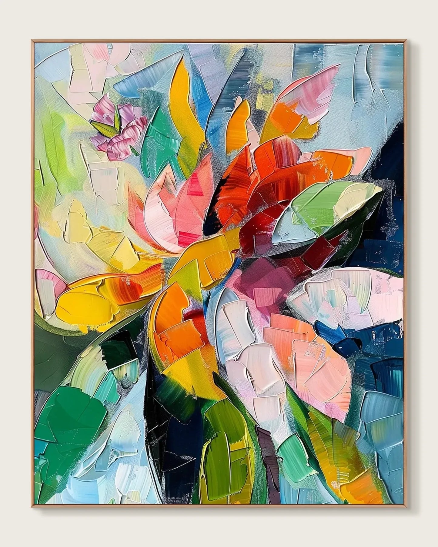 Abstract Colorful Canvas Artwork for Entryway No.010