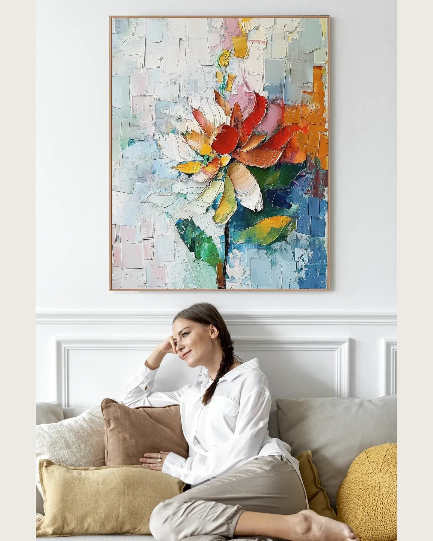 Abstract Colorful Contemporary Art for Hallway No.011