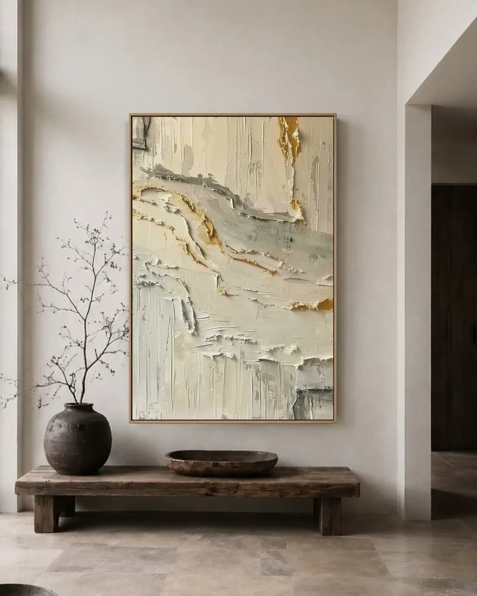 Abstract Texture Minimalist Canvas Painting No.025