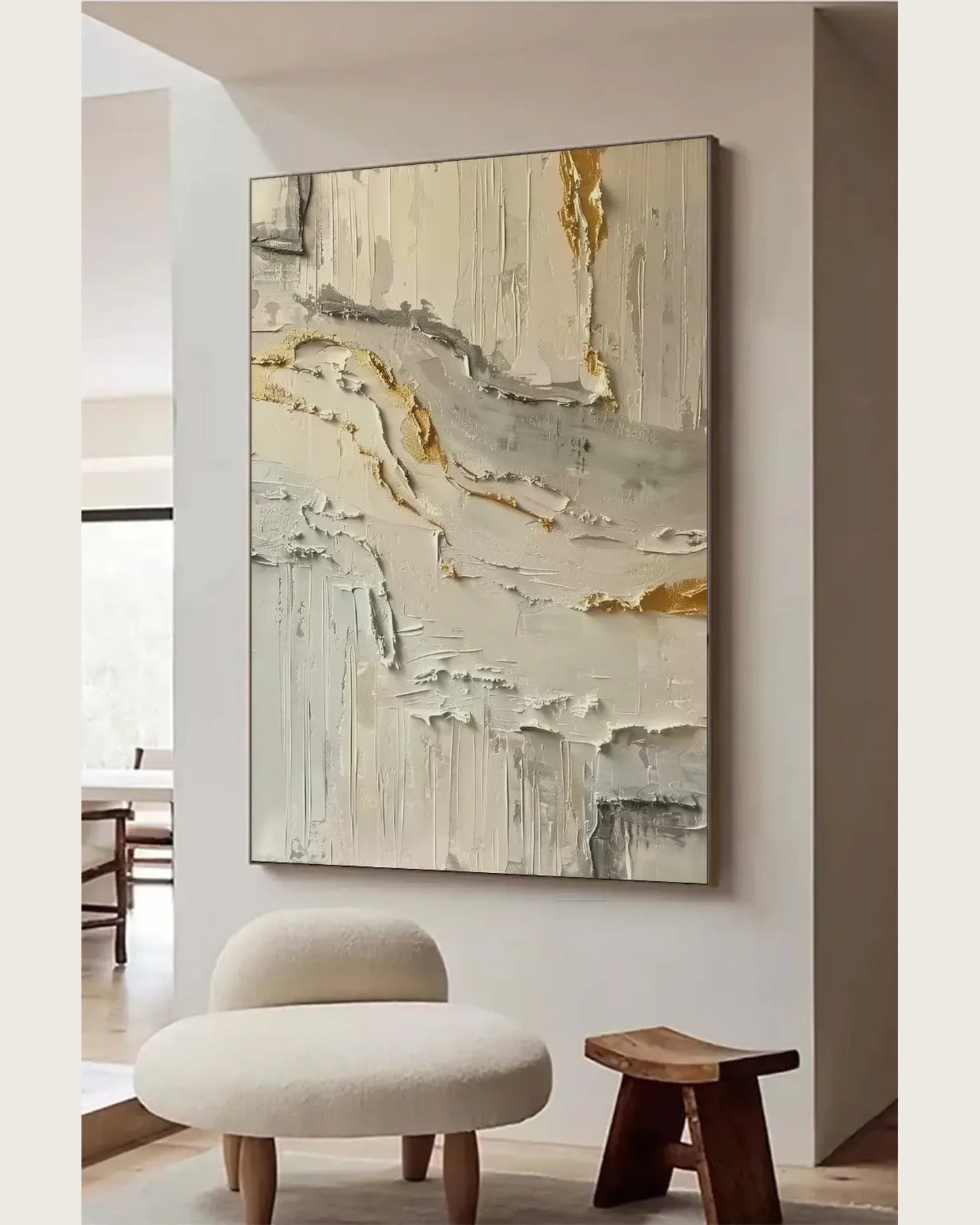 Abstract Texture Minimalist Canvas Painting No.025