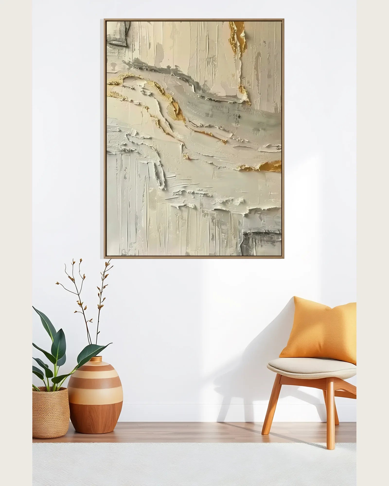 Abstract Texture Minimalist Canvas Painting No.025