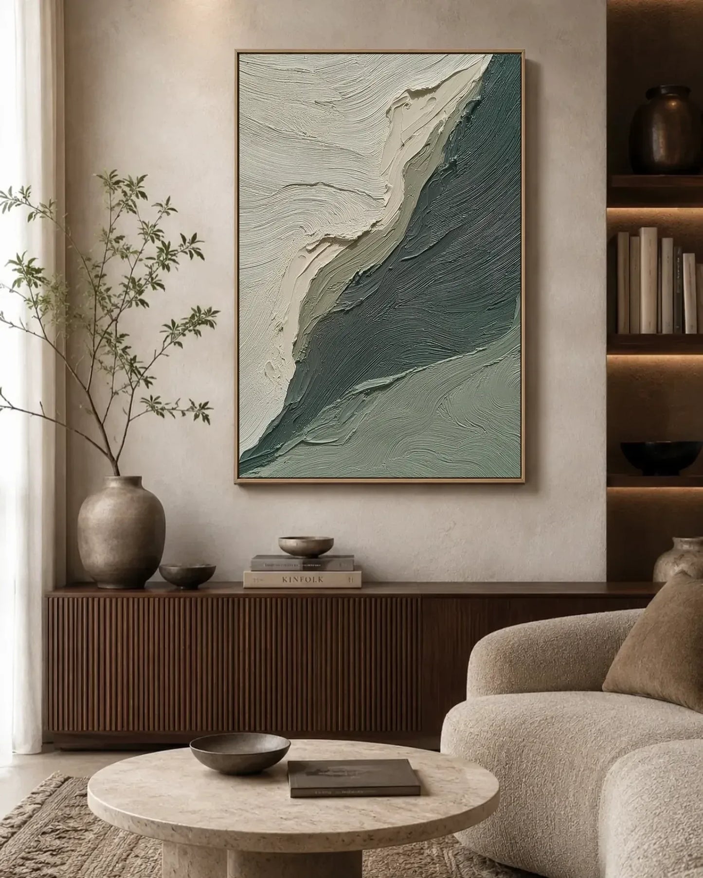 Abstract Wabi Sabi Canvas Painting No.080