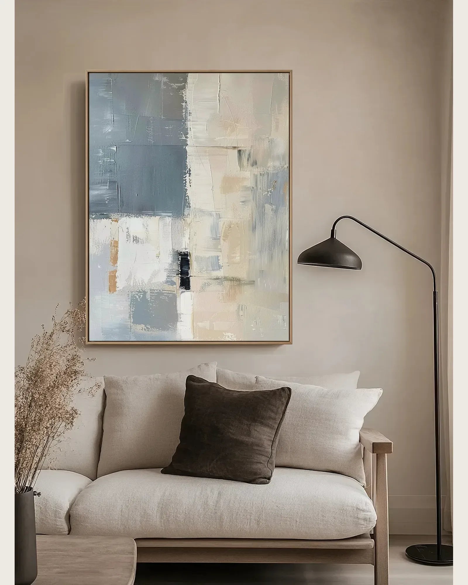 Beige Minimalist Canvas Art No.007