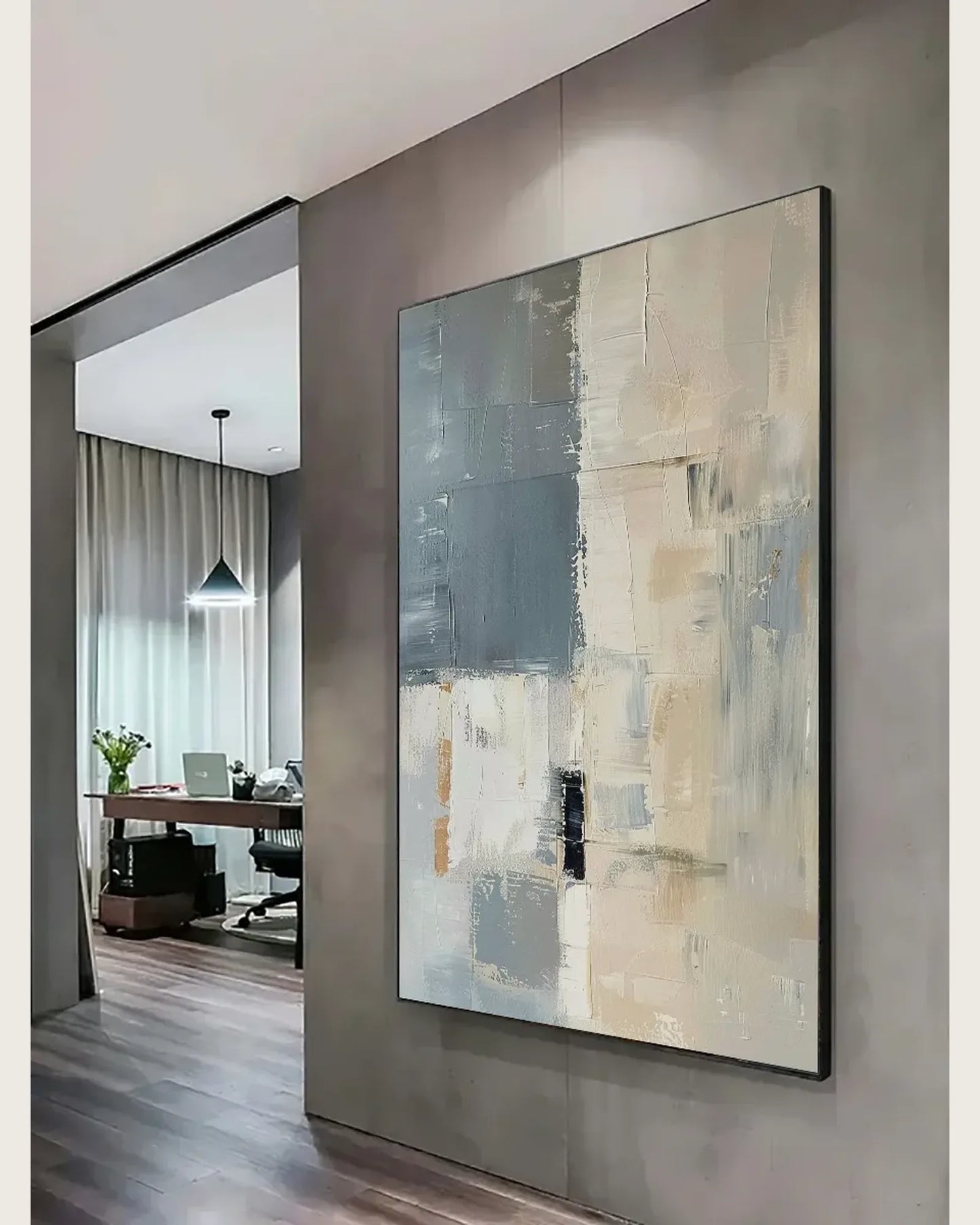Beige Minimalist Canvas Art No.007
