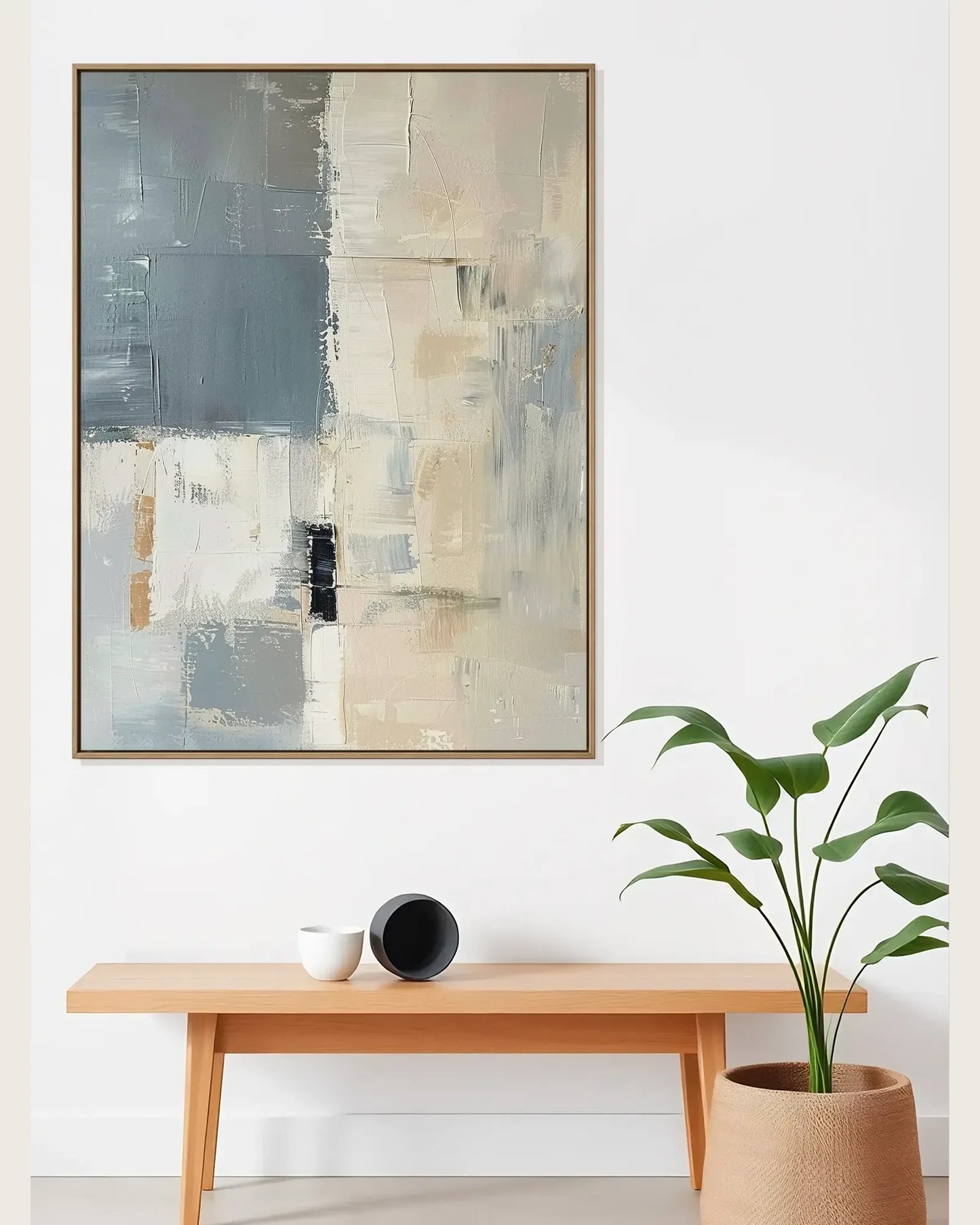 Beige Minimalist Canvas Art No.007