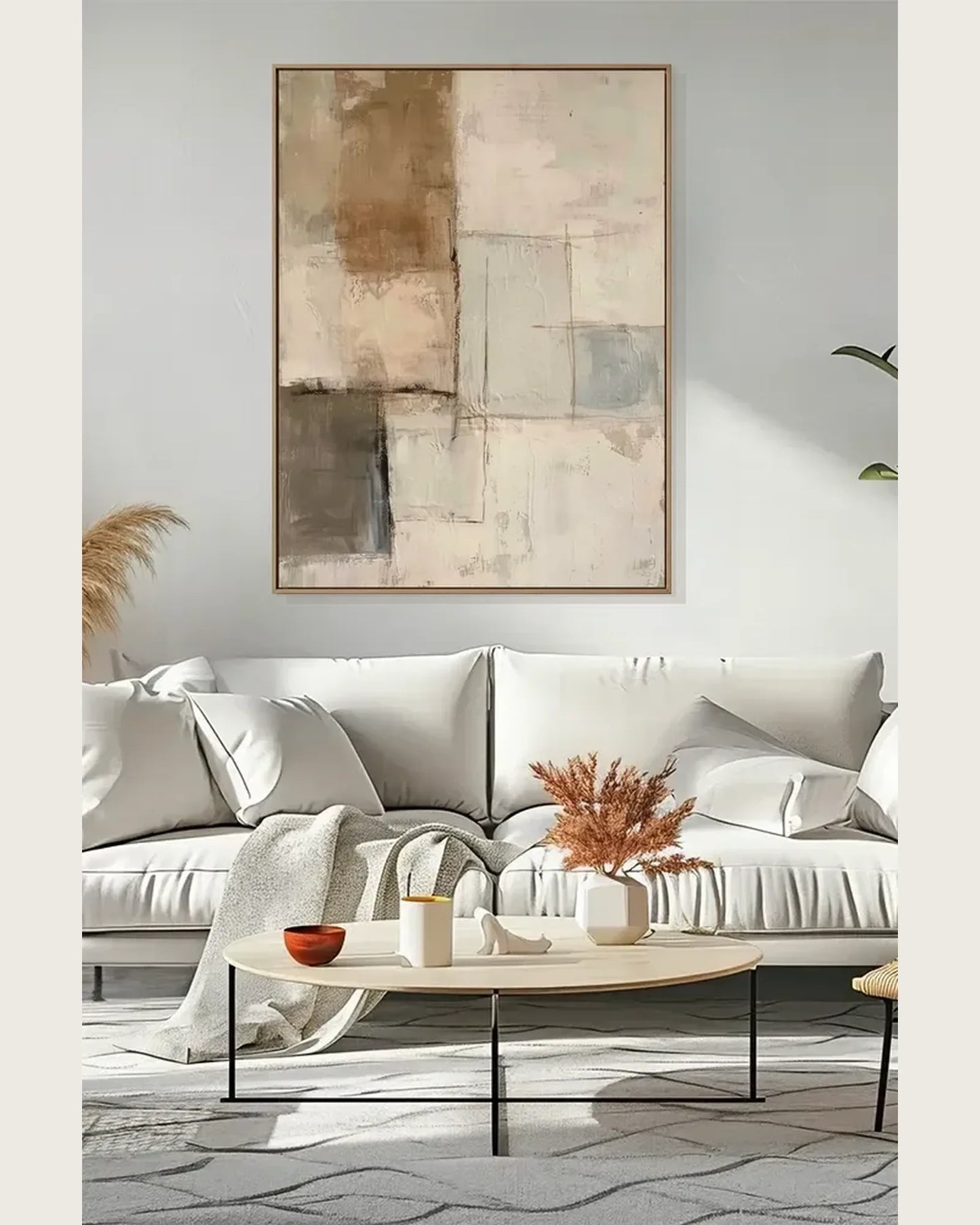 Beige Minimalist Wall Art No.006