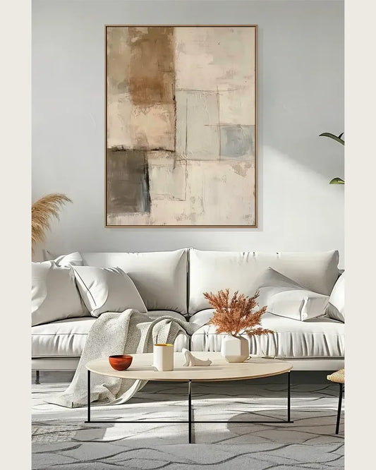 Beige Minimalist Wall Art No.006