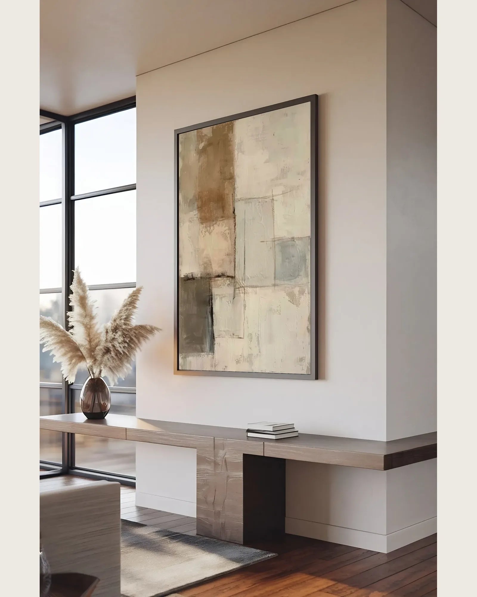 Beige Minimalist Wall Art No.006