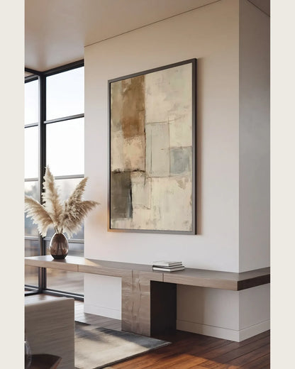 Beige Minimalist Wall Art No.006