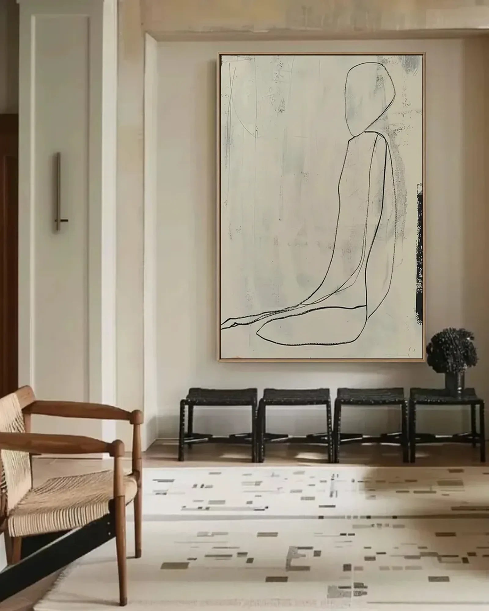 Beige Minimalist Wall Decor No.009