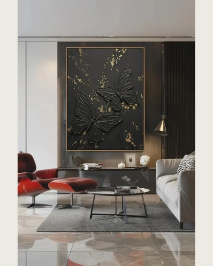 Black Butterfly Canvas Art No.091