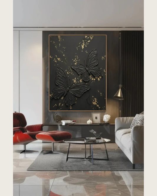 Black Butterfly Canvas Art No.091