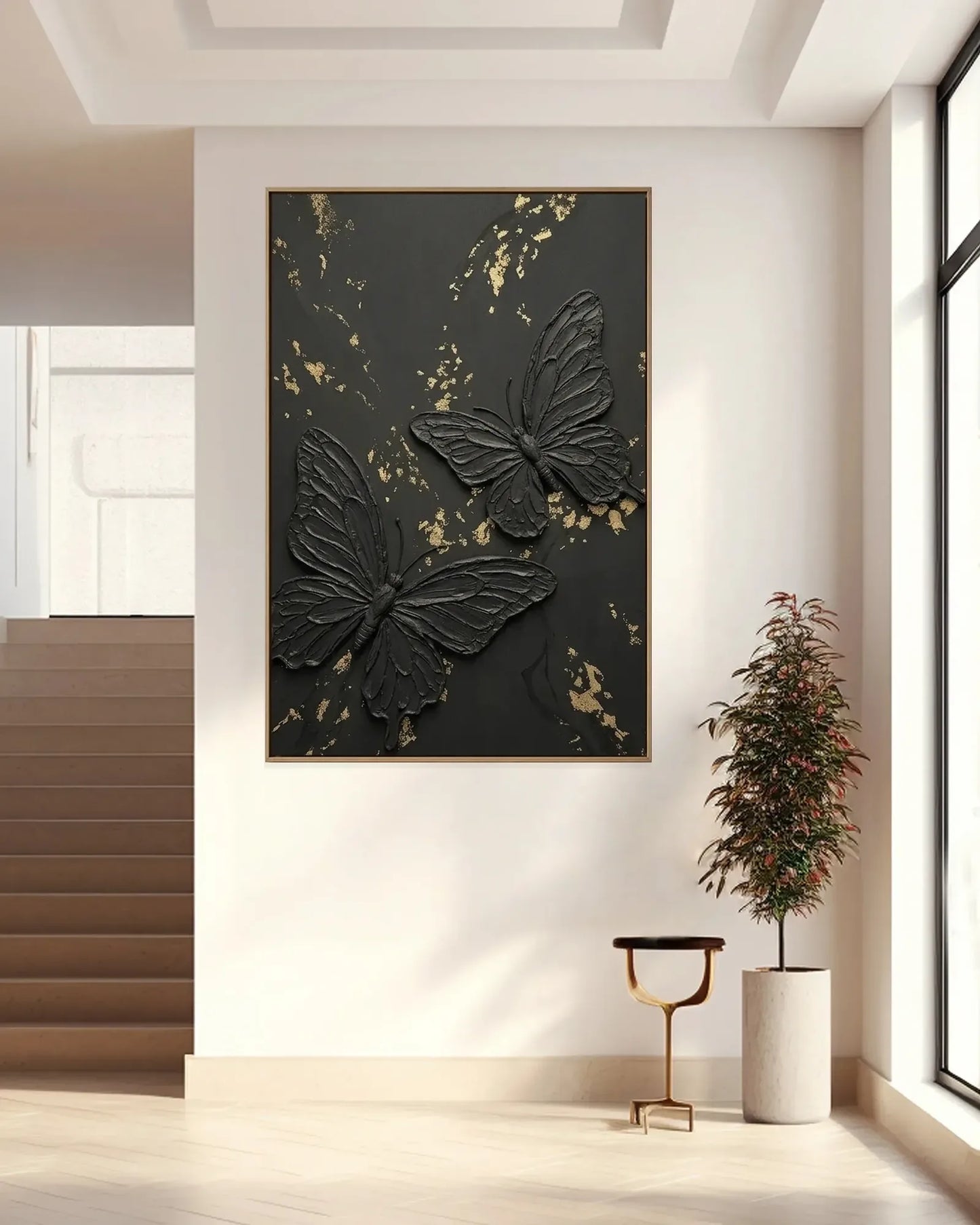 Black Butterfly Canvas Art No.091