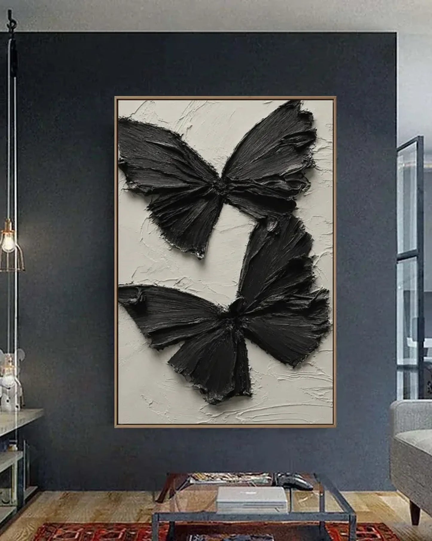 Black Butterfly Canvas Painting No.094