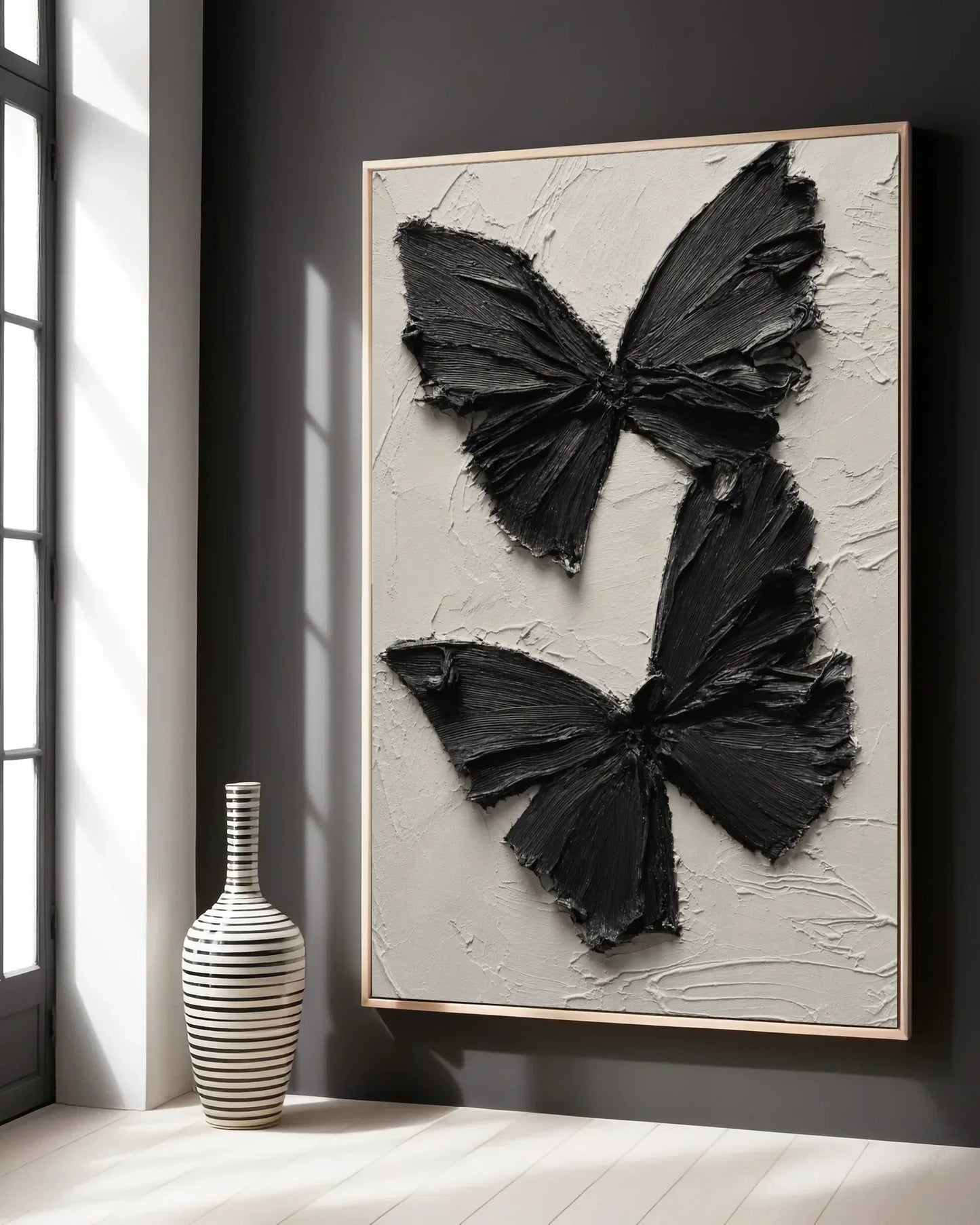 Black Butterfly Canvas Painting No.094