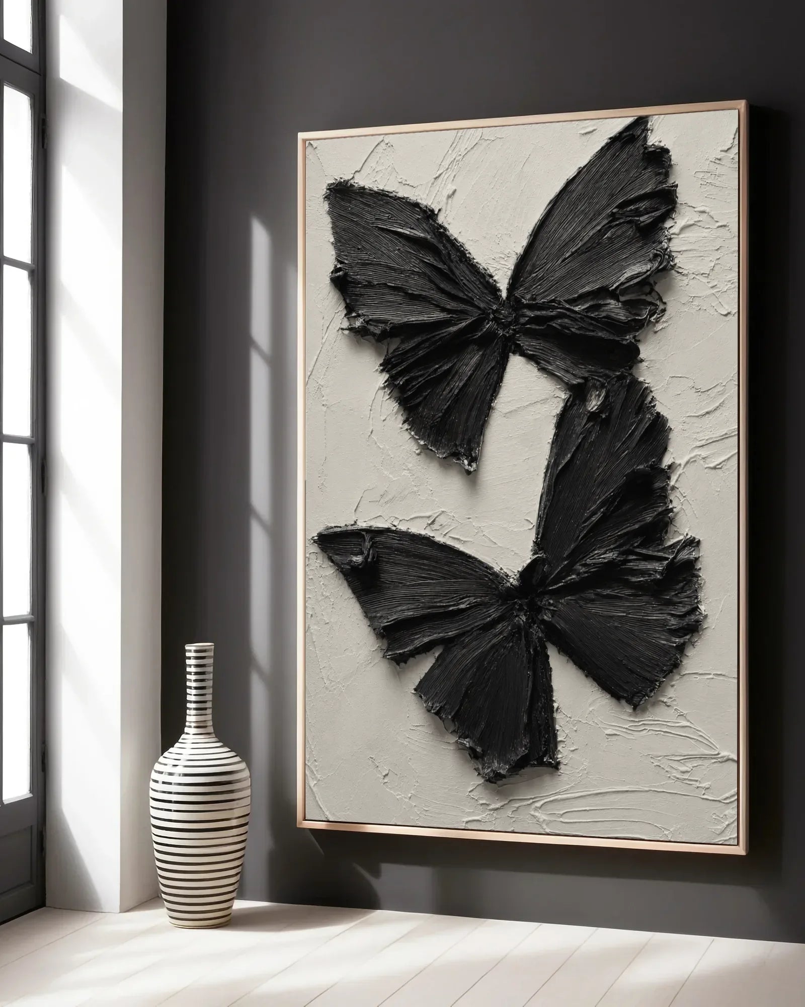 Black Butterfly Canvas Painting No.094