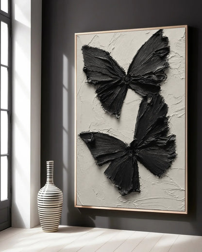 Black Butterfly Canvas Painting No.094