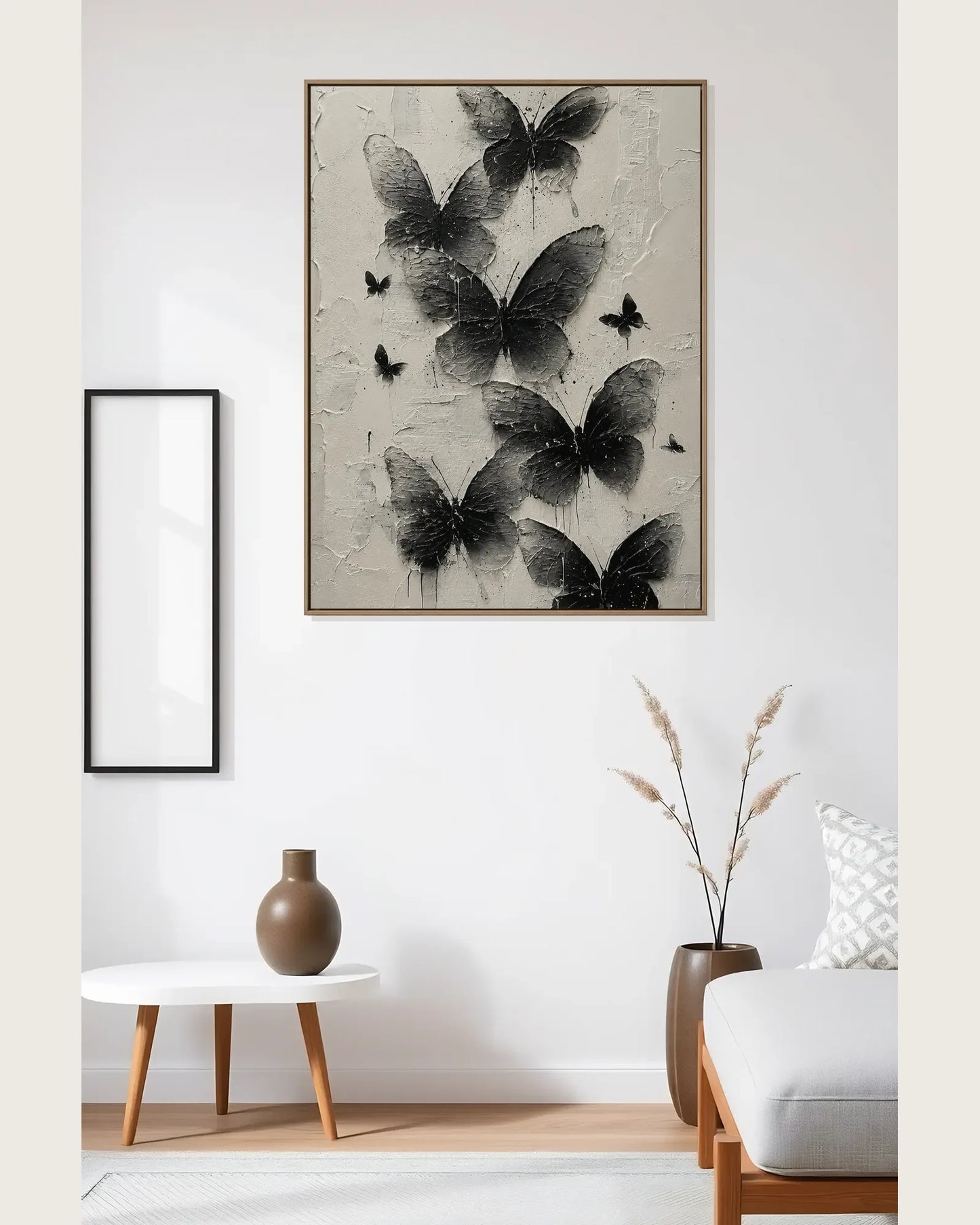 Black Butterfly Texture Wall Art No.096