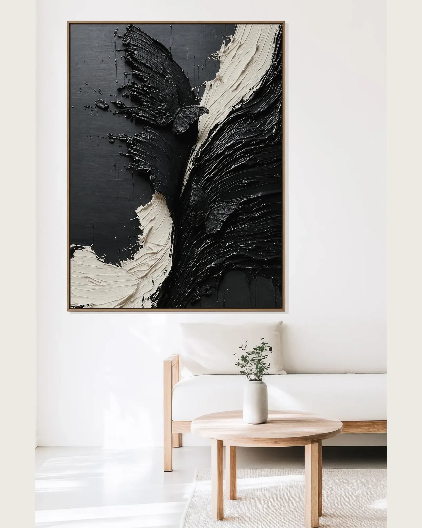 Black Butterfly Texture Wall Decor No.099