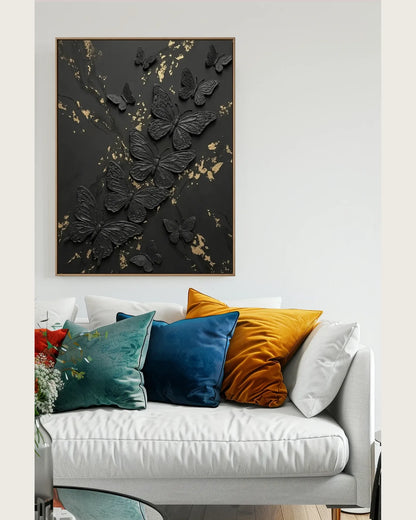 Black Butterfly Wall Art No.090