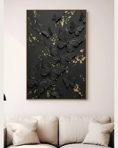 Black Butterfly Wall Art No.090