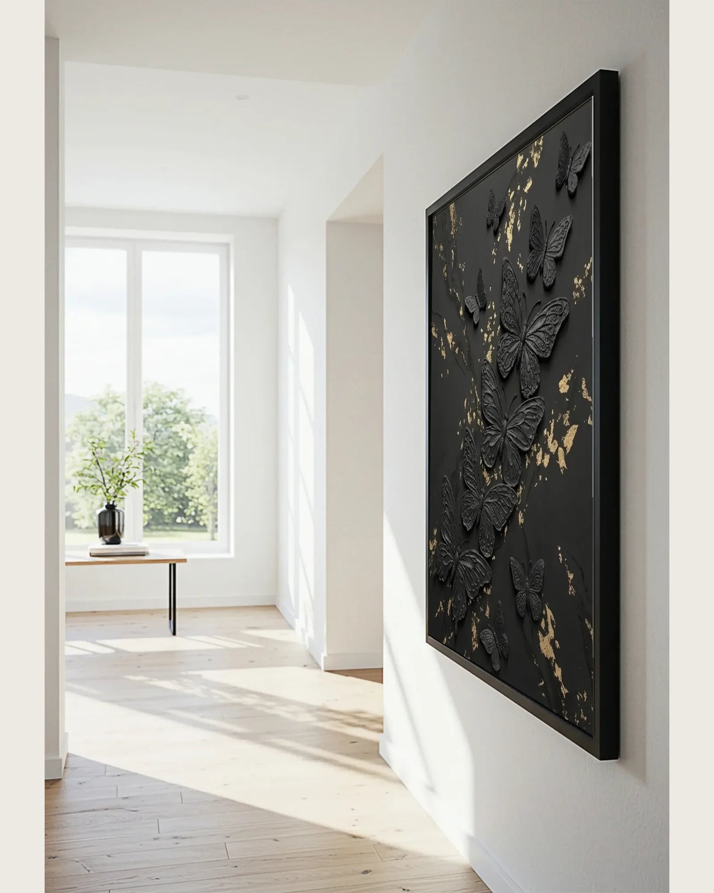 Black Butterfly Wall Art No.090