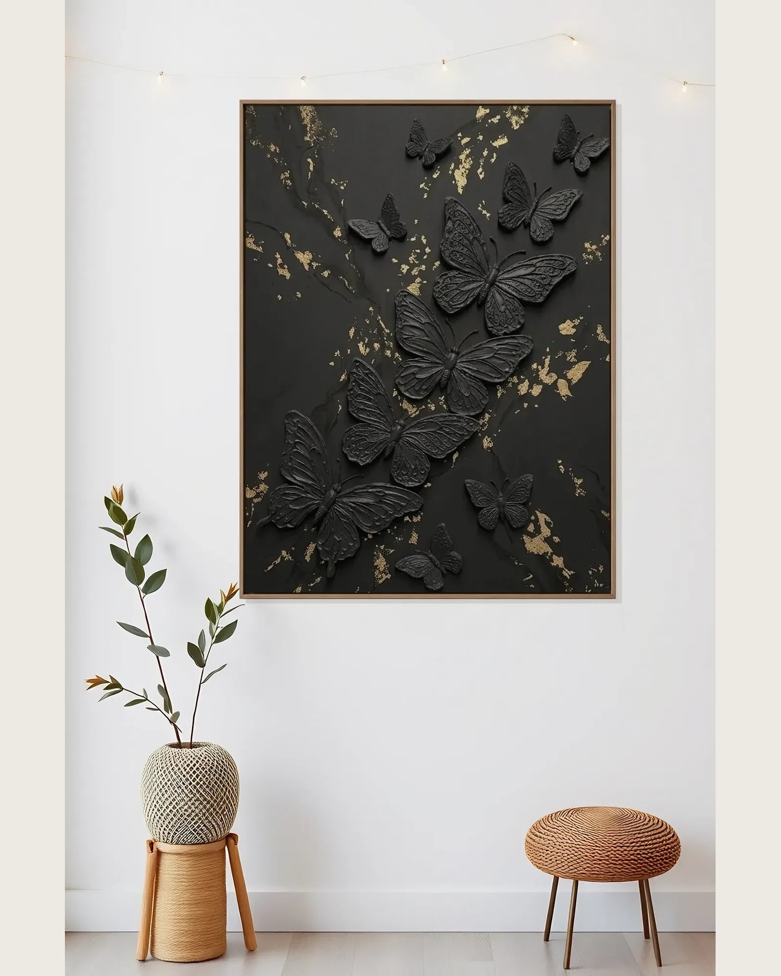 Black Butterfly Wall Art No.090