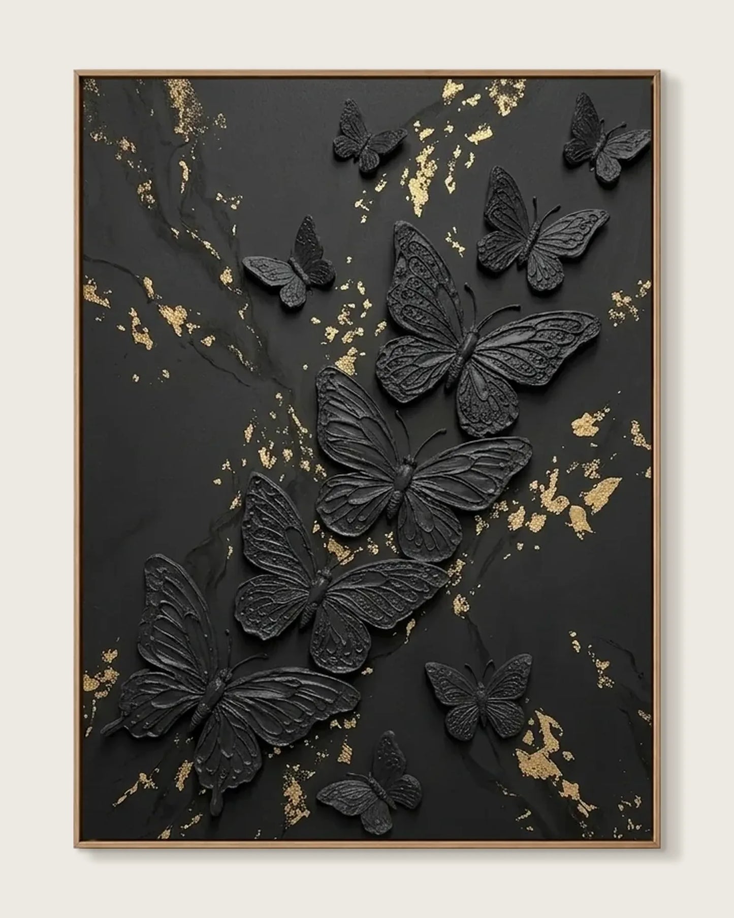 Black Butterfly Wall Art No.090