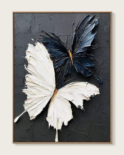 Black And White Butterfly Canvas Art No.101
