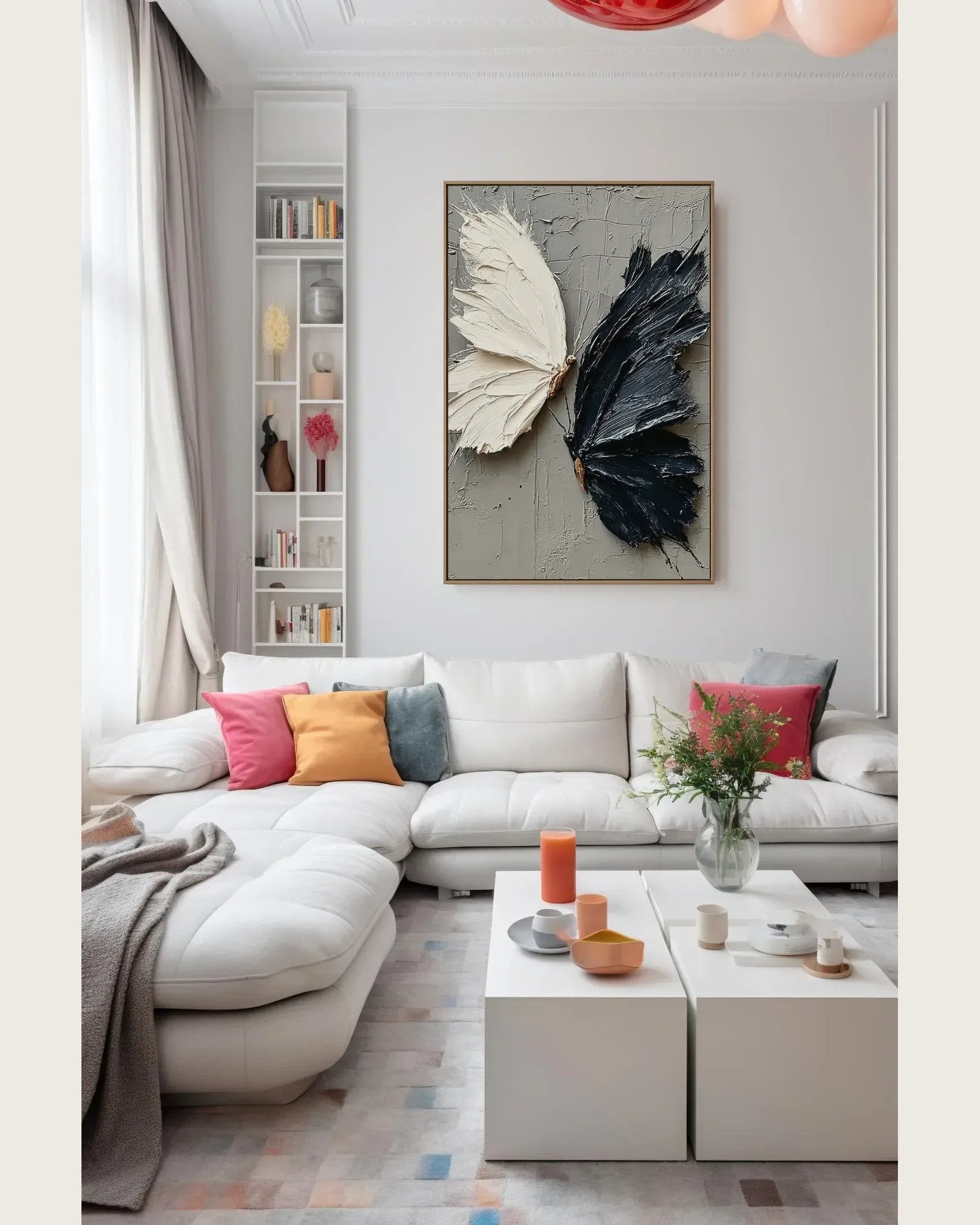 Black And White Butterfly Canvas Painting No.104