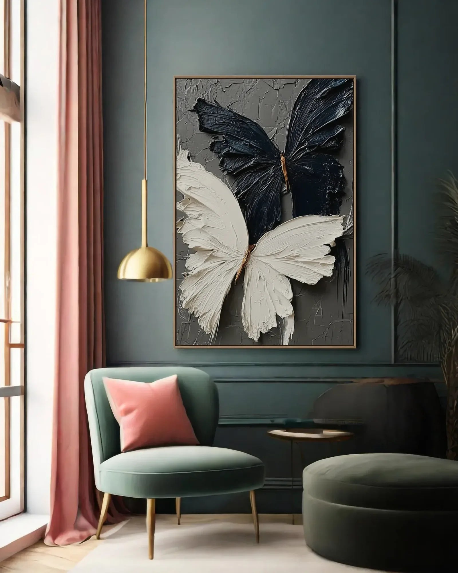Black And White Butterfly Painting No.105